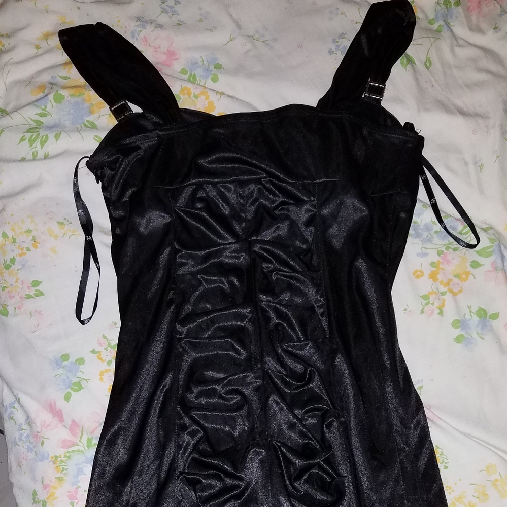 Junior Black Tight Mini Dress